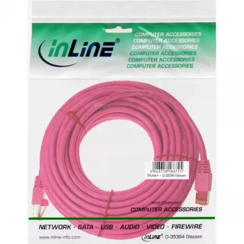 InLine patchkabel S/FTP PiMF Cat.6 250MHz PVC koper roze 10m