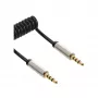 InLine slanke audio spiraalkabel 3,5 mm stekker / stekker 4-polig stereo 1 m