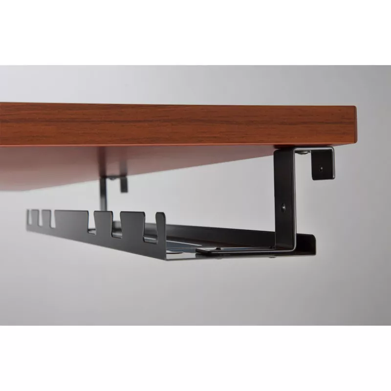Kabelgoot/-bak voor montage onder het bureau InLine 131×590×74 mm, zwart