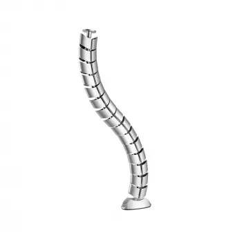 InLine kabelgeleiding flexibel, verticaal voor tafels, 2 kamers, 0,80 m zilver
