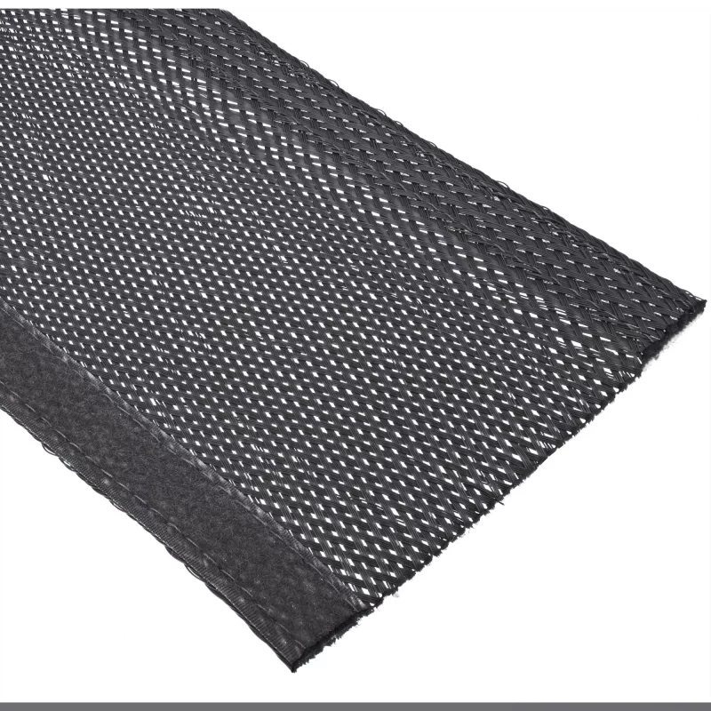 Kabelslang InLine stoffen slang met klittenbandsluiting 1 m × 25 mm, zwart