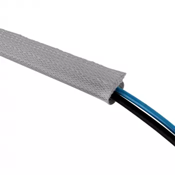 InLine Stoffen kabelhoes met klittenbandsluiting, 1 m x 40 mm, wit