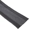 Kabelgoot hoes InLine 59993A — textiels slang met klittenband, 1 m × 25 mm, zwart