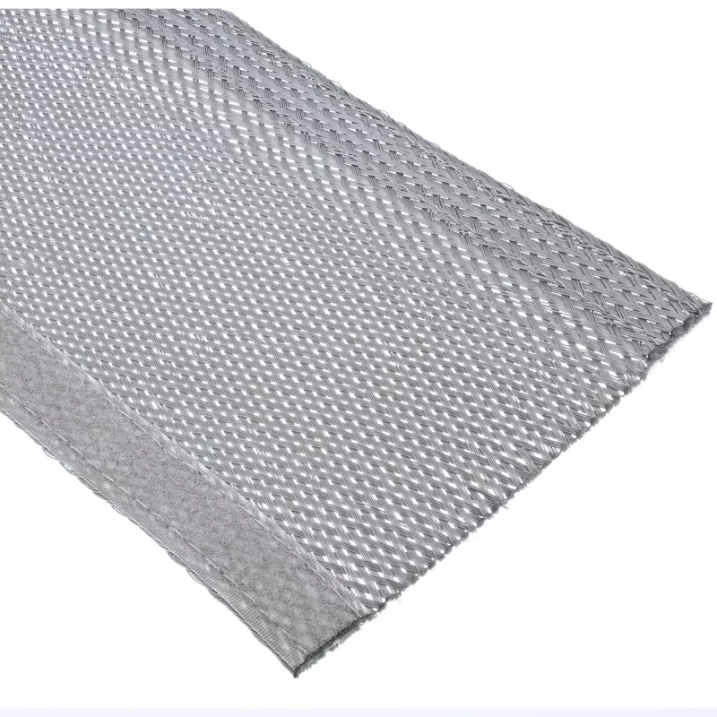 InLine Stoffen kabelhoes met klittenbandsluiting, 1 m x 40 mm, grijs