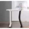 InLine kabelslang flexibel, verticaal voor tafels, 2 kamers, 0,80 m zwart