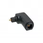 InLine optische audiokabel-adapter Toslink stekker / bus 90° haaks