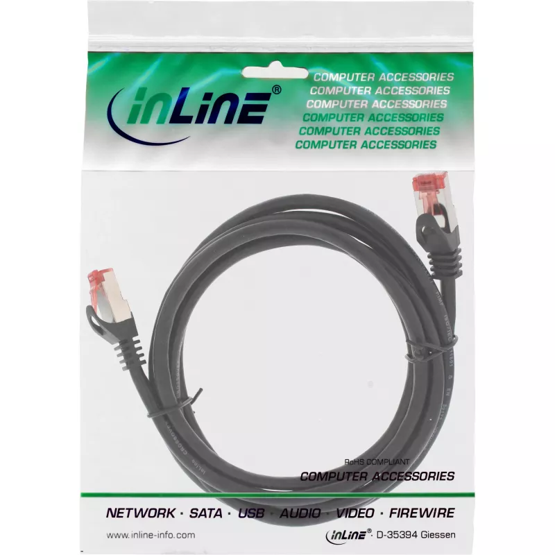 InLine crossover-pc-naar-pc directverbindingskabel S/FTP Cat.6 zwart 1,5 m