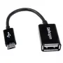 StarTech.com 5in Micro USB naar USB OTG host-adapter M/F, 0,127 m, Micro-USB B, USB A, USB 2.0, 0,48 Gbit/s, zwart