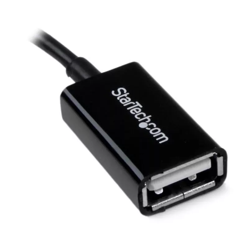 StarTech.com 5in Micro USB naar USB OTG host-adapter M/F, 0,127 m, Micro-USB B, USB A, USB 2.0, 0,48 Gbit/s, zwart