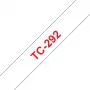 Brother labeltape 9 mm, rood op wit, TC, zwart, Japan, 5 jaar, Brother