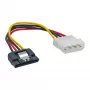 InLine SATA-stroomadapterkabel 4-pin Molex / 15-pin SATA met vergrendeling 0,30 m