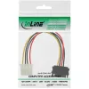 SATA stroomadapterkabel 15-polig bus / 4-polig stekker 0,30m InLine 29669A