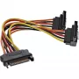 InLine SATA stroom Y-kabel SATA-bus / 2x SATA-stekker met vergrendeling 0,30 m