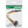 InLine SATA stroom Y-kabel SATA-bus / 2x SATA-stekker met vergrendeling 0,30 m