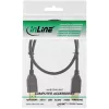 InLine USB 2.0 kabel, AM/AM, zwart, vergulde contacten, 3m