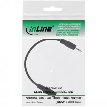 Audio-adapterkabel 4-pin 2,5mm stekker / 4-pin 3,5mm bus 2m InLine 99308E