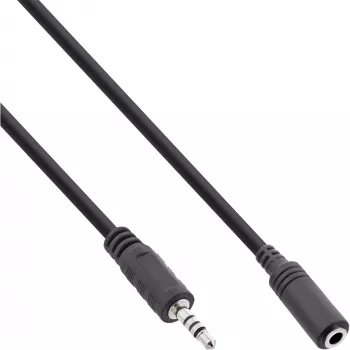 InLine audio-adapterkabel 4-polig 2,5mm stekker / 4-polig 3,5mm bus 3m