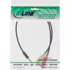 InLine audio headset-adapterkabel 3,5 mm stekker 4-polig / 2x 3,5 mm, zwart, 2 m