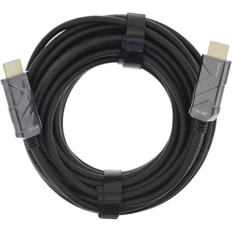 InLine HDMI AOC-kabel, Ultra High Speed HDMI-kabel, 8K4K, zwart, 50m