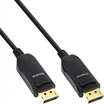 InLine DisplayPort 1.4 AOC-kabel, 8K4K, zwart, 20m