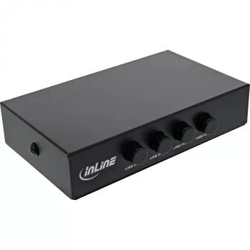 InLine USB 2.0 switch handmatig USB-A apparaat naar 4 computers bekabeld
