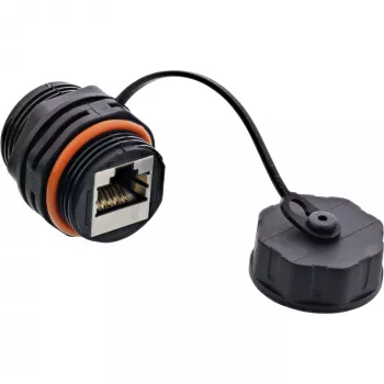 InLine patchkabel-koppeling Cat.6A, waterdicht IP68, voor industriële toepassingen