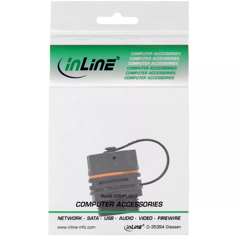 InLine patchkabel-koppeling Cat.6A, waterdicht IP68, voor industriële toepassingen