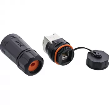 InLine Cat.6A koppelingsset, waterdicht IP68, 2x RJ45 F/F, 1:1