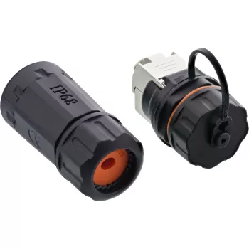 InLine Cat.6A koppelingsset, waterdicht IP68, 2x RJ45 F/F, 1:1