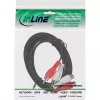 InLine audiokabel 2x cinch-stekker / bus 5m, stekker, 2 x cinch, bus, 5 m, zwart