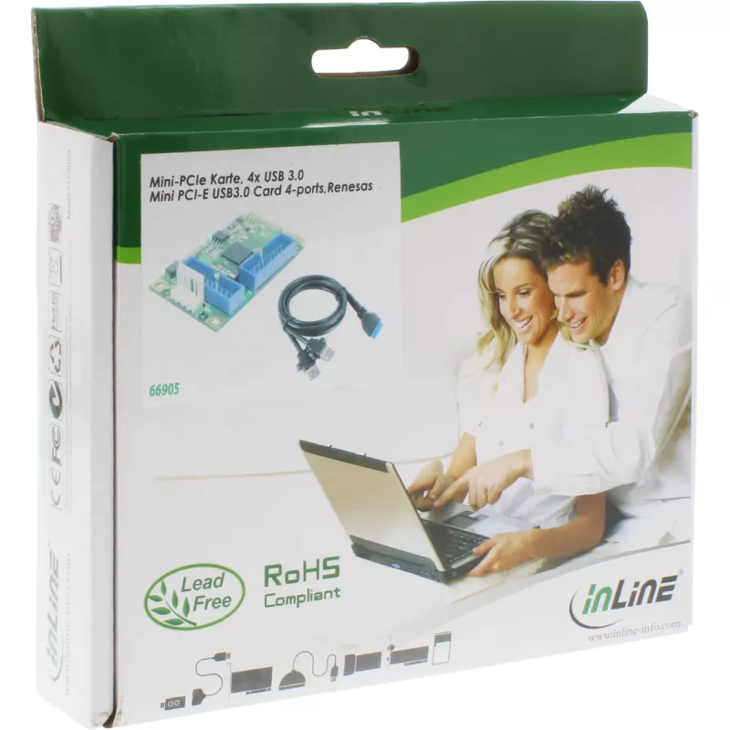 InLine Mini-PCIe-kaart met 4x USB 3.0