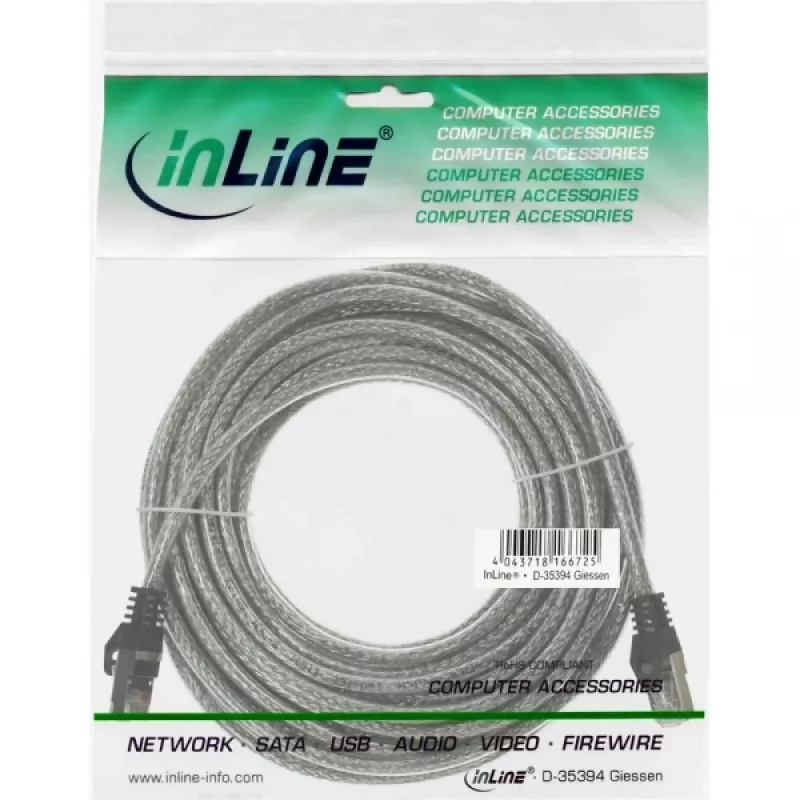 InLine patchkabel SF/UTP Cat.5e transparant 7,5m