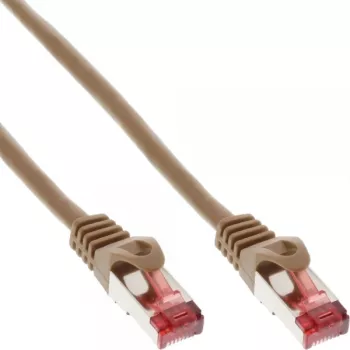 InLine patchkabel S/FTP PiMF Cat.6 250MHz PVC koper bruin 0,25m