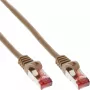 InLine patchkabel S/FTP PiMF Cat.6 250MHz PVC koper bruin 0,25m