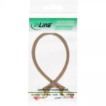 InLine patchkabel S/FTP PiMF Cat.6 250MHz PVC koper bruin 0,25m