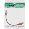 InLine patchkabel S/FTP PiMF Cat.6 250MHz PVC koper bruin 0,3m