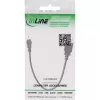 InLine USB 2.0-kabel, bus A / Mini-5-pin-stekker, 0,2 m, 0,2 m, Mini-USB B, USB A, USB 2.0, stekker/bus, zwart