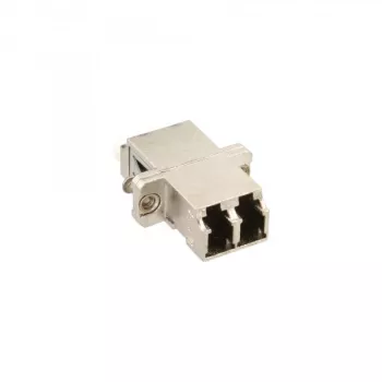 InLine glasvezel-adapter metaal duplex LC/LC MM keramische huls met flens 89989M