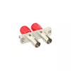 InLine glasvezeladapter metaal duplex ST/ST MM keramische huls met flens