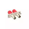 InLine glasvezeladapter metaal duplex ST/ST MM keramische huls met flens