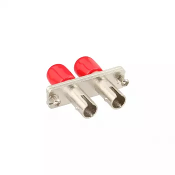 InLine glasvezeladapter metaal duplex ST/ST MM keramische huls met flens