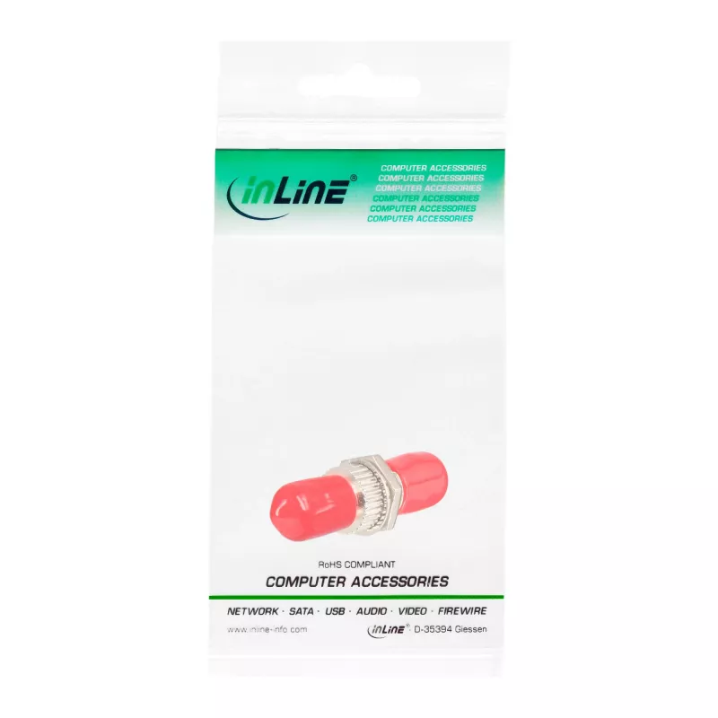 InLine lichtgeleider-stekker simplex ST/ST multimode metalen huls 89990B