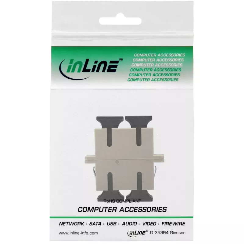 InLine duplex LWL-adapter SC/SC MM keramische huls met flens InLine 89992A