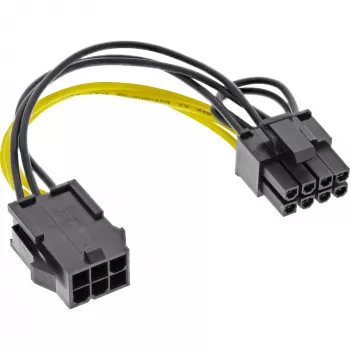InLine interne stroomadapter 6 pin / 8 pin voor PCIe PCI-Express grafische kaarten