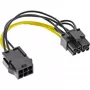 InLine interne stroomadapter 6 pin / 8 pin voor PCIe PCI-Express grafische kaarten