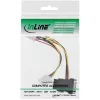 SATA-stroomkabel SATA-bus / 3x 4-pin-Molex-stekker 0,15 m InLine 29679
