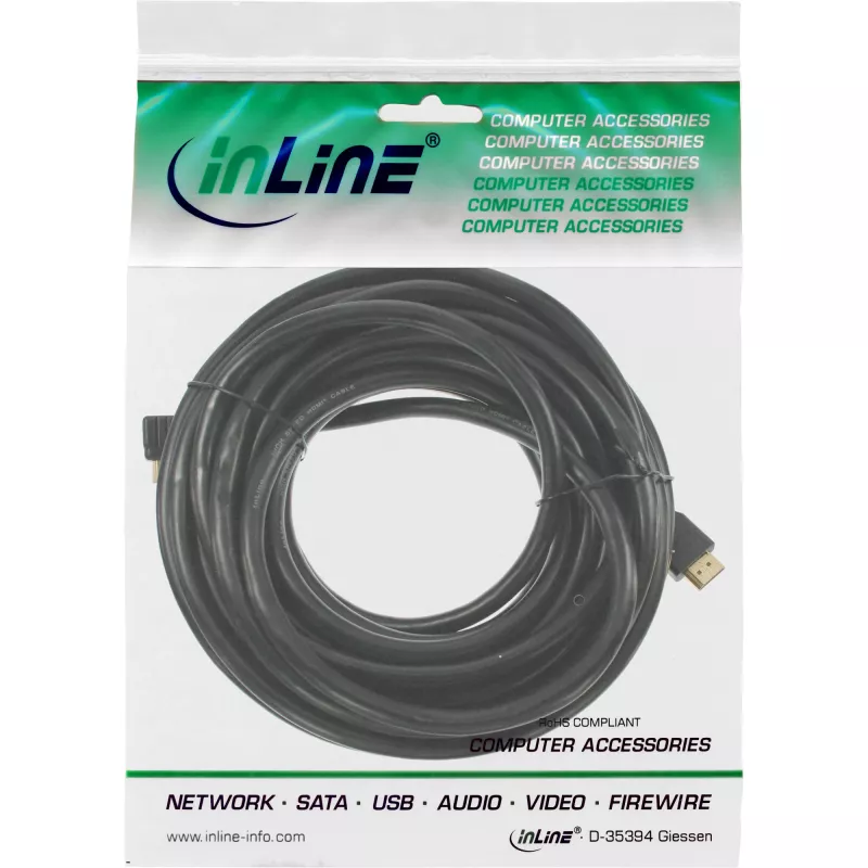 InLine HDMI-minikabel, High Speed HDMI, AM/CM, goud gecoat, 10 m
