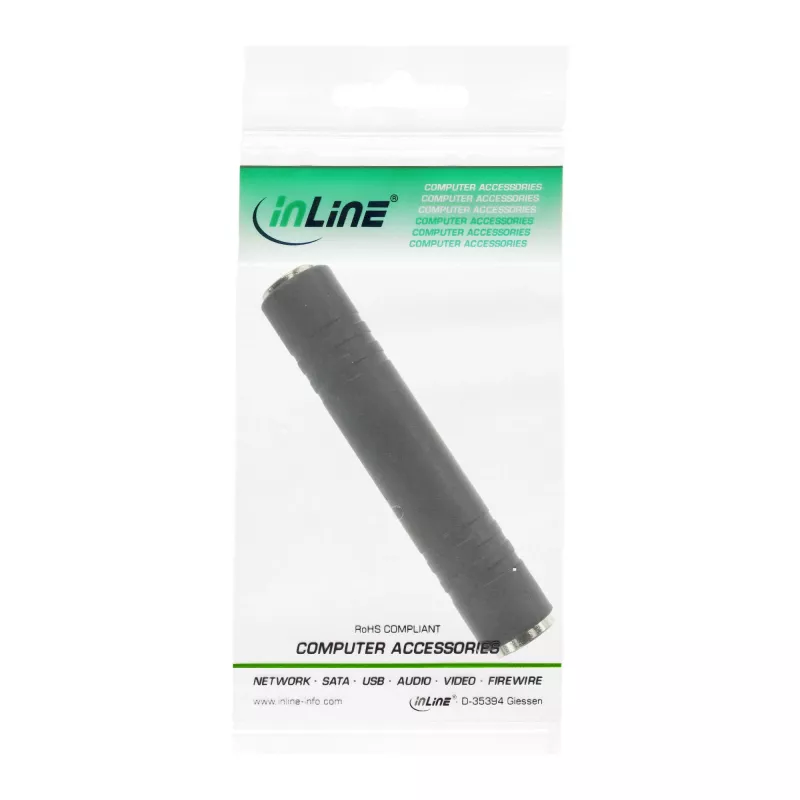 Audio-adapter 6.3mm jack bus/bus stereo InLine 99307