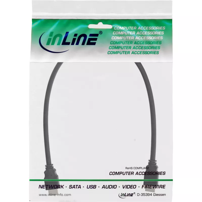 HDMI-kabel High Speed InLine 17601E 1m stekker/stekker zwart
