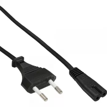 InLine netkabel, Eurostekker / Euro8-stekker, zwart, 2 m